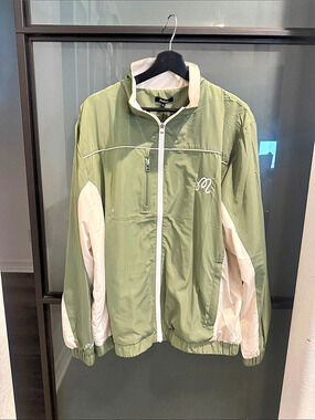 Malbon Green & White Windbreaker Size Medium NWT